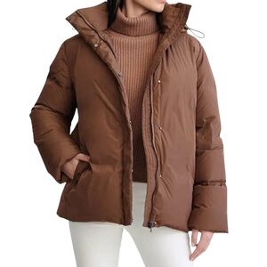 Jenni Kayne - NWT Chocolate Brown Oversized Puffer Down Jacket Sz XS
